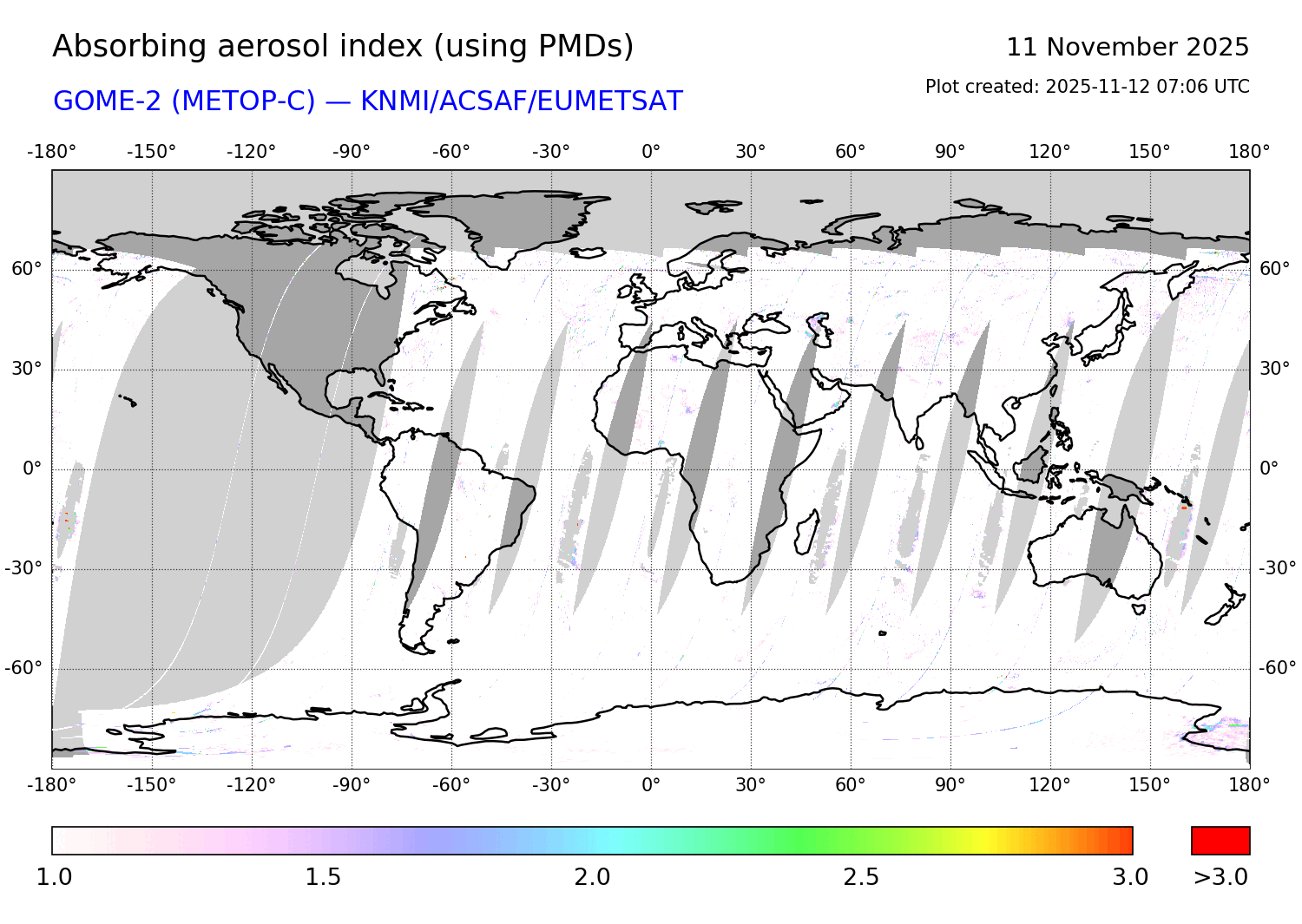 GOME-2C PMDs AAI of 11 November 2025