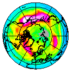 Ozone Field of 25 December 2007