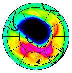 Ozone Field of 08 October 2003