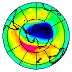 Ozone Field of 25 October 2003