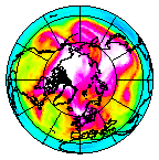Ozone Field of 25 February 2004