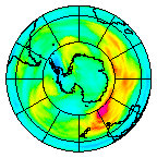 Ozone Field of 09 August 2004