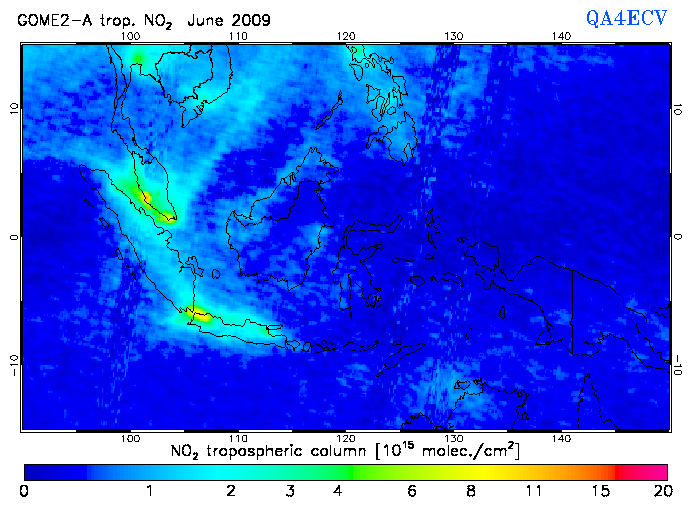Regional Tropospheric NO2 of June 2009