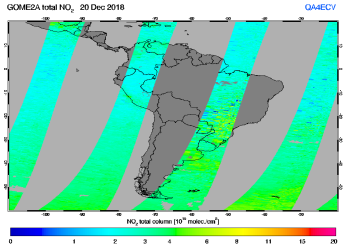 Total NO2 column of 20 December 2018