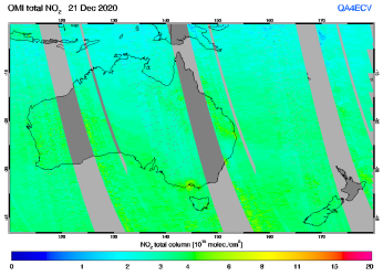 Total NO2 column of 21 December 2020