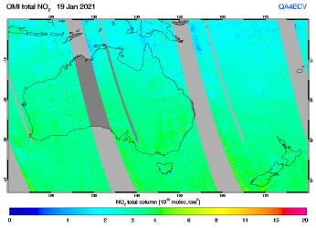 Total NO2 column of 19 January 2021