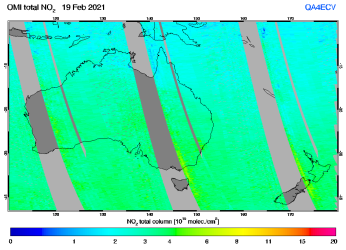 Total NO2 column of 19 February 2021