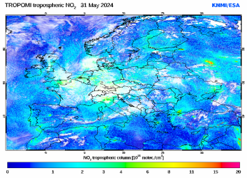 Regional Tropospheric NO2 of 31 May 2024