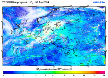 Regional Tropospheric NO2 of 30 June 2024