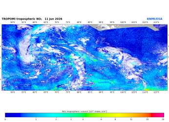 Regional Tropospheric NO2 of 11 June 2026