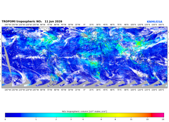 Regional Tropospheric NO2 of 11 June 2026