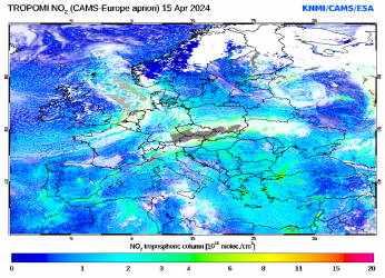 Regional Tropospheric NO2 of 15 April 2024