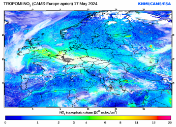 Regional Tropospheric NO2 of 17 May 2024