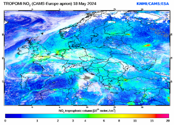 Regional Tropospheric NO2 of 18 May 2024