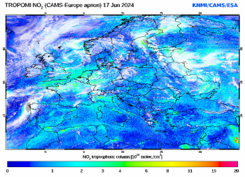Regional Tropospheric NO2 of 17 June 2024