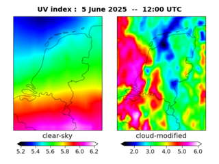 UV index map at 1200 UTC