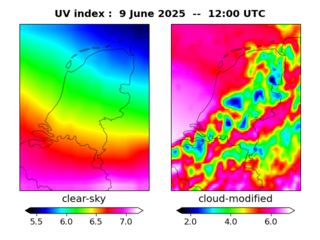 UV index map at 1200 UTC