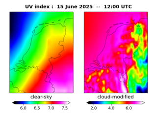 UV index map at 1200 UTC