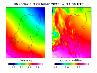UV index map at 1200 UTC