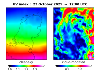 UV index map at 1200 UTC