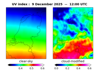 UV index map at 1200 UTC