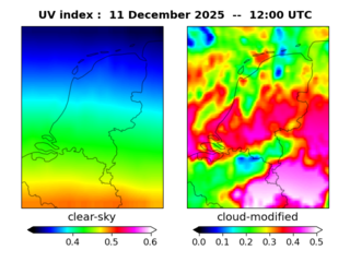 UV index map at 1200 UTC