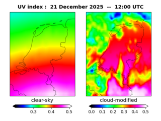 UV index map at 1200 UTC