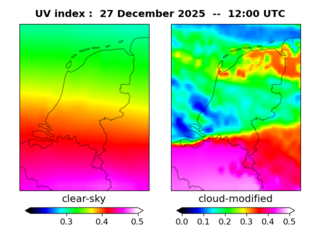 UV index map at 1200 UTC