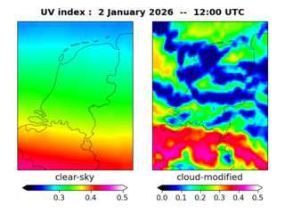 UV index map at 1200 UTC