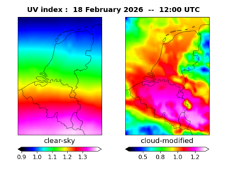 UV index map at 1200 UTC